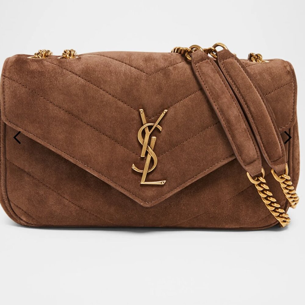 YSL Lou Lou Bag in Suede Brown